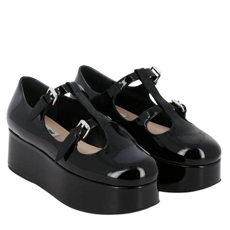 platform ballet pumps miu miu|Miu Miu Ballet Flats .